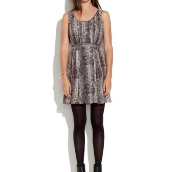 Broadway & Broome Madewell Silk Snakeskin Print Sleeveless Dress Size 2 - Picture 1 of 6